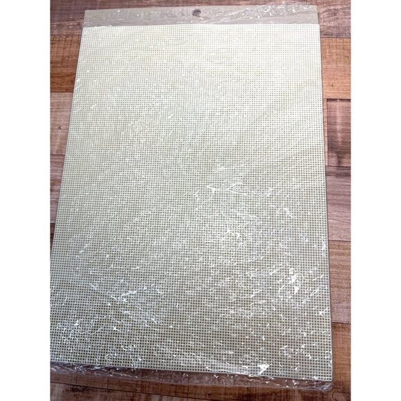 Plastic Canvas Sheet Beige 14 Count For Crafting & Needlework 13.6" X 10.6" - Picture 1 of 2